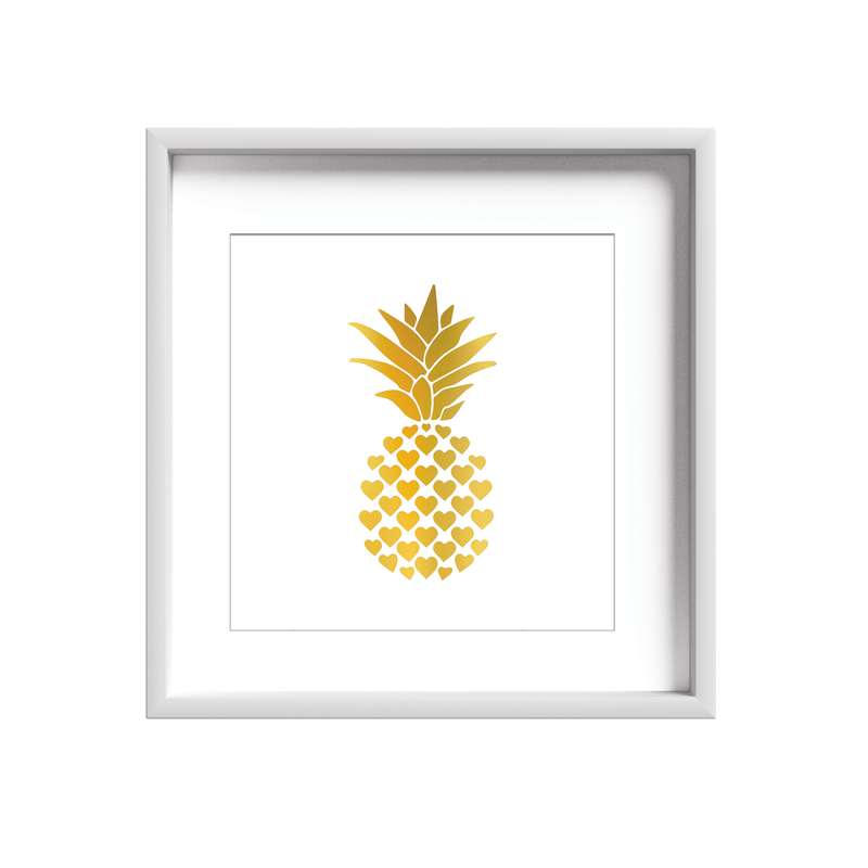 تابلو طلا کوب زرکات طرح آناناس مدل pineapple