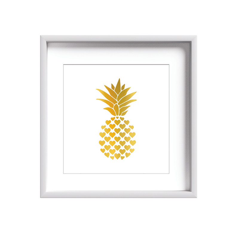 تابلو طلا کوب زرکات طرح آناناس مدل pineapple