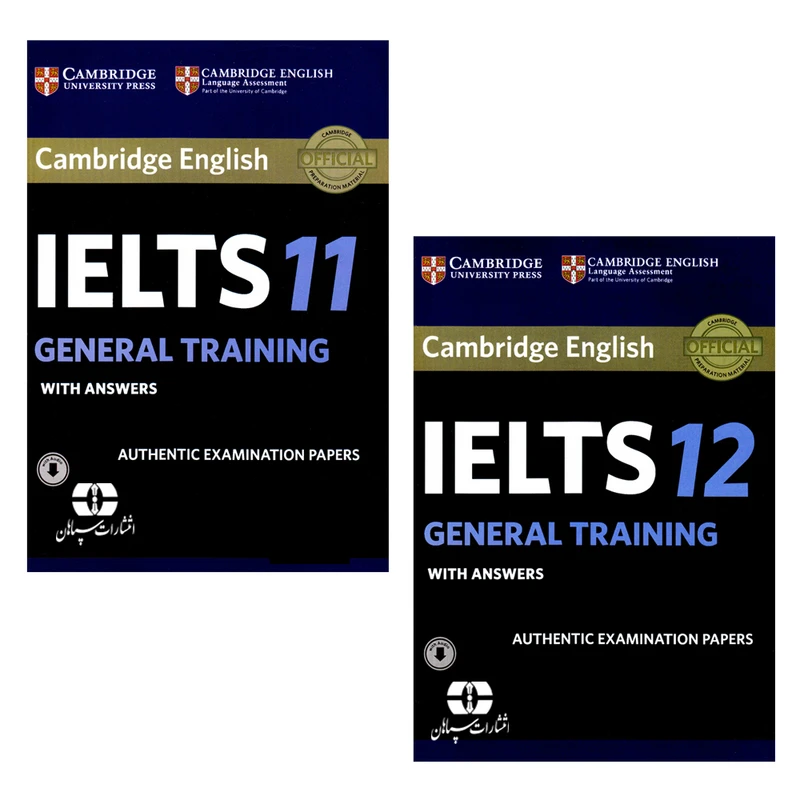 کتاب 12&11 IELTS Cambridge General اثر جمعی از نویسندگان انتشارات سپاهان دو جلدی