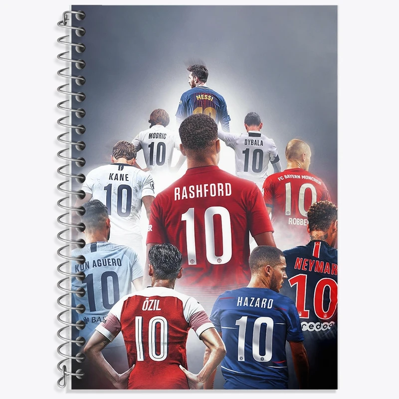 دفتر زبان 50 برگ خندالو مدل دو خط طرح بازیکن فوتبال کد F1591