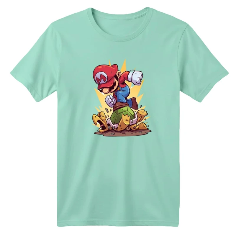 تی شرت آستین کوتاه بچگانه مدل ماریو کد ۲