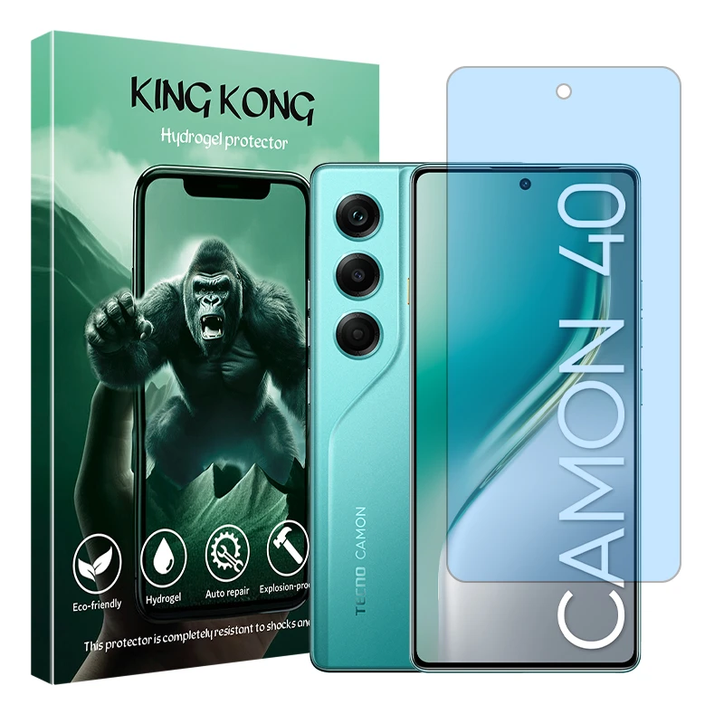 محافظ صفحه نمایش آنتی بلو کینگ کونگ  مدل هیدروژلی مناسب برای گوشی موبایل تکنو Camon 40 