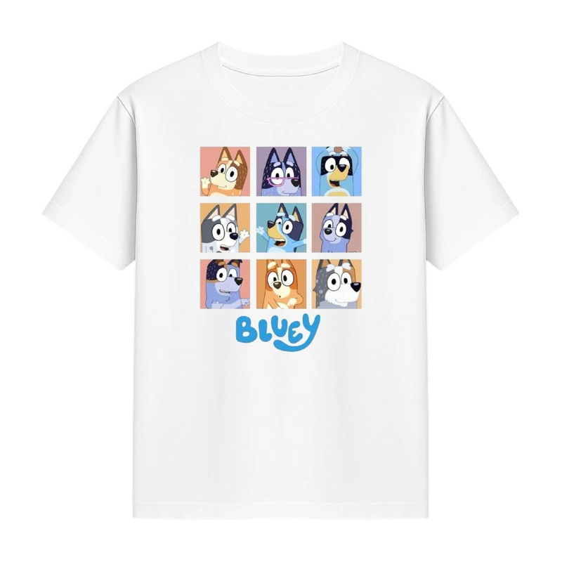 تی‌شرت آستین کوتاه دخترانه مدل بلویی کد p8 