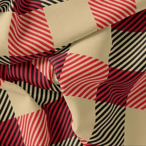 پارچه لباس مدل کرپ حریر طرح چهارخونه کد 9163j