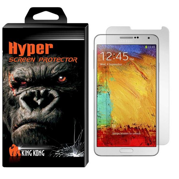 محافظ صفحه نمایش شیشه ای کینگ کونگ مدل Hyper Protector مناسب برای گوشی سامسونگ گلکسی Note 3 محافظ صفحه نمایش شیشه ای کینگ کونگ مدل Hyper Protector مناسب برای گوشی سامسونگ گلکسی Note 3