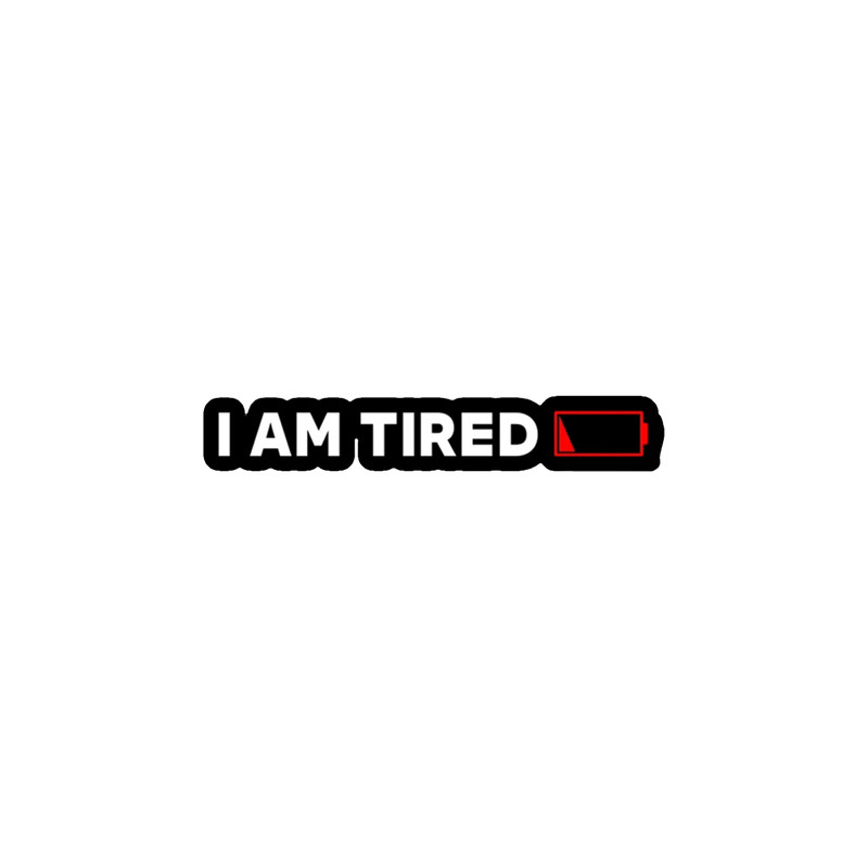 استیکر تزئینی موبایل و تبلت لولو مدل I AM TIRED من خسته ام کد 331