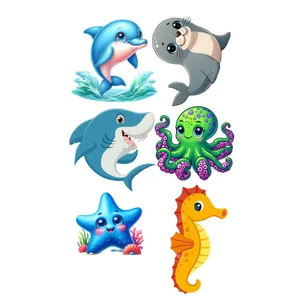 برچسب طرح حیوانات دریایی کد 206
