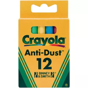 گچ رنگی کرایولا مدل Anti Dust بسته 12 عددی