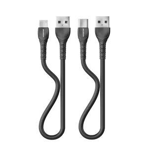 کابل تبدیل USB به USB-C/MicroUSB کینگ استار مدل K520 طول 0.25 متر مجموعه دو عددی