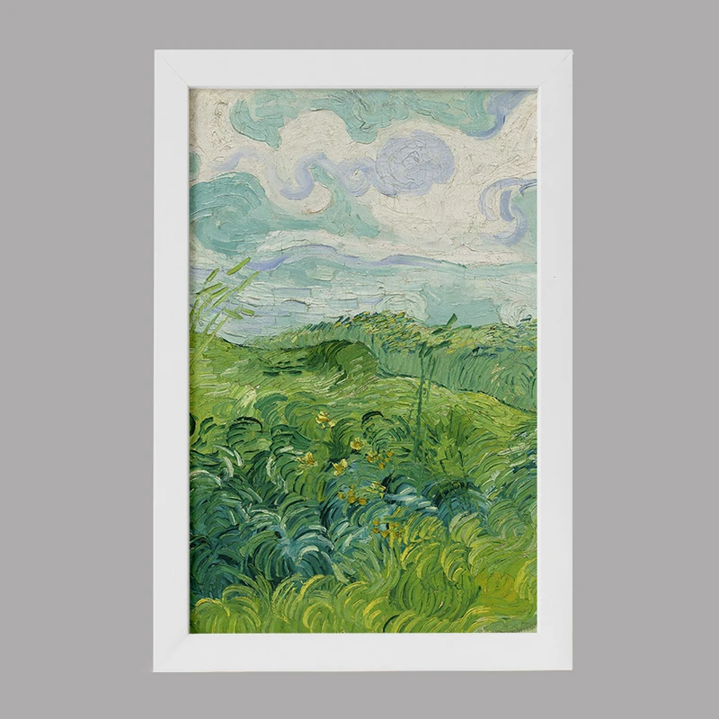 تابلو خندالو مدل مزارع گندم سبز ونسان ونگوگ (Van Gogh) کد 36800