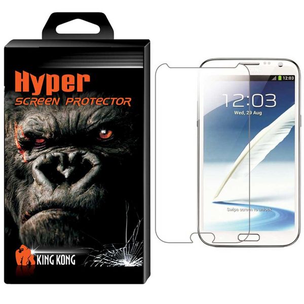 محافظ صفحه نمایش شیشه ای کینگ کونگ مدل Hyper Protector مناسب برای گوشی سامسونگ گلکسی Note 2 محافظ صفحه نمایش شیشه ای کینگ کونگ مدل Hyper Protector مناسب برای گوشی سامسونگ گلکسی Note 2