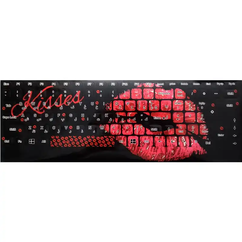 برچسب حروف فارسی کیبورد طرح KISS