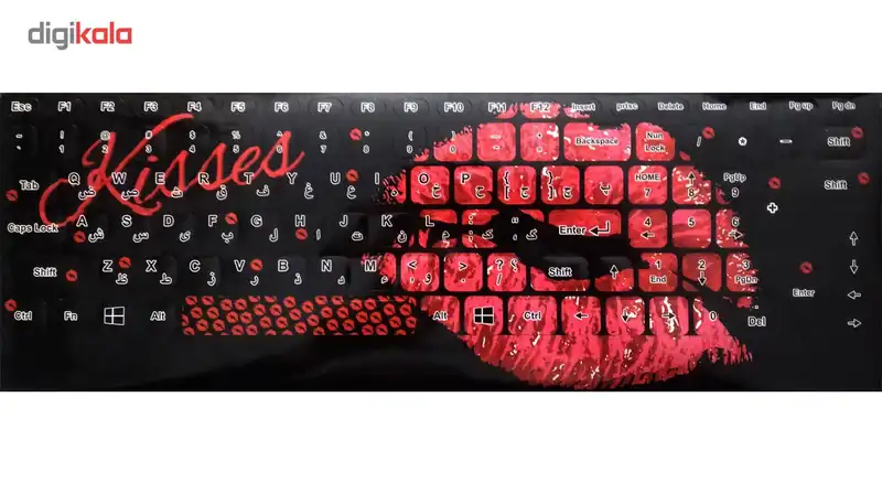 برچسب حروف فارسی کیبورد طرح KISS