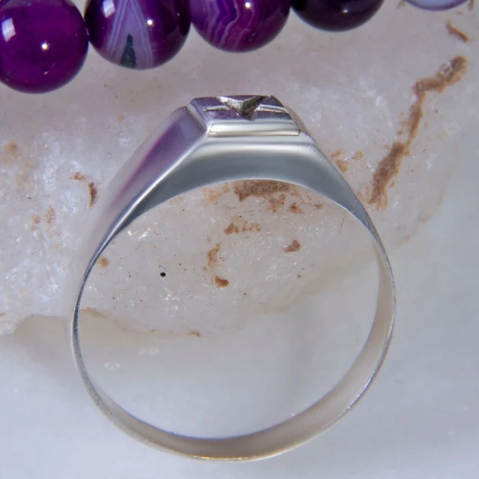 عکس شماره 3 : انگشتر نقره مردانه مدل حرز امام جواد کد p300