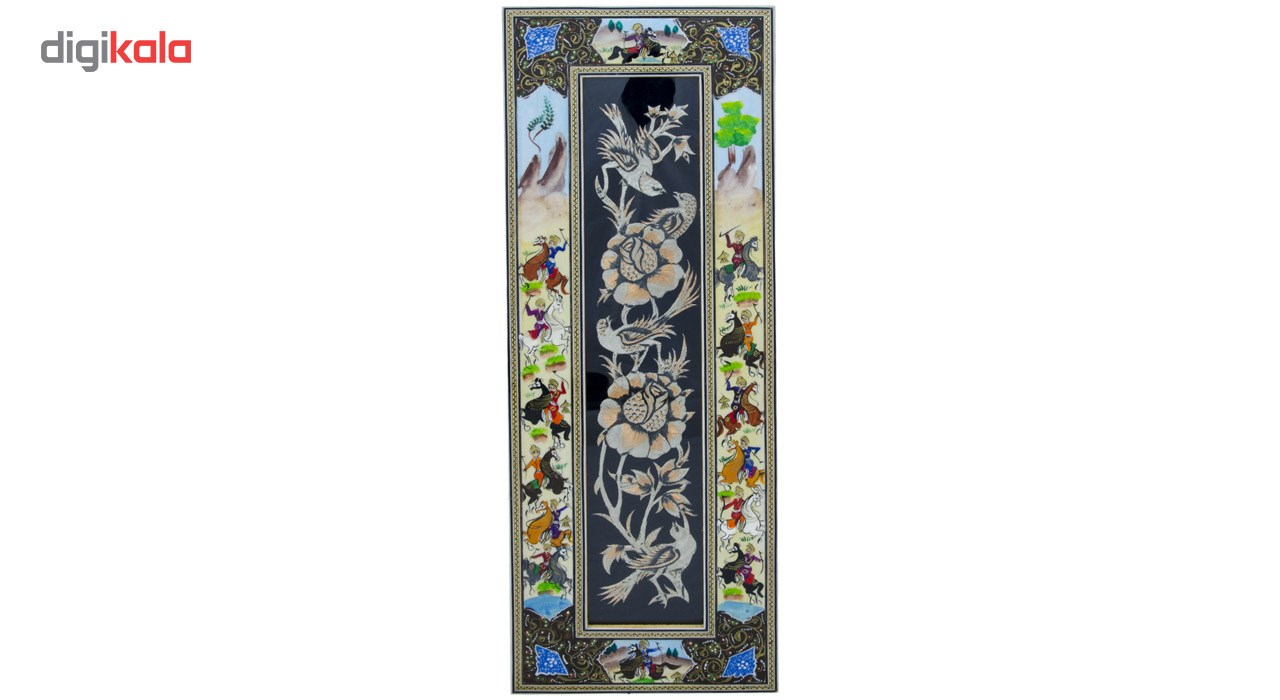 تابلو قلم زنی طرح گل و مرغ مدل ستونی گالری جعفری