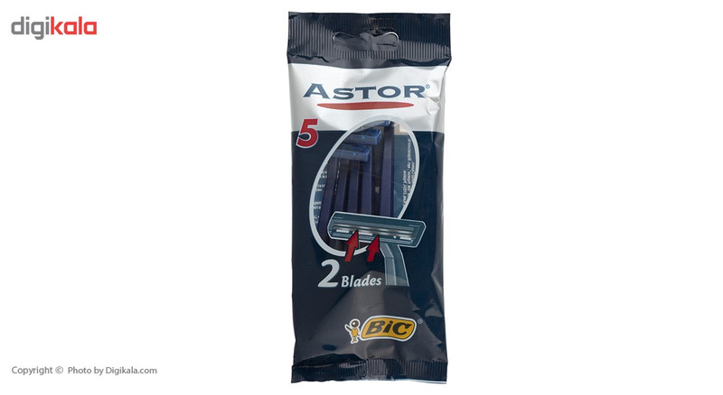 خود تراش بیک مدلAstor  بسته 5 عددی