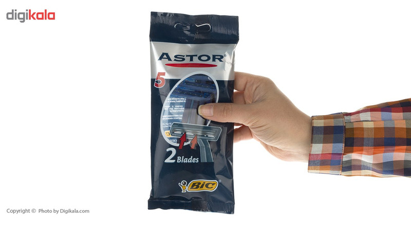 خود تراش بیک مدلAstor  بسته 5 عددی