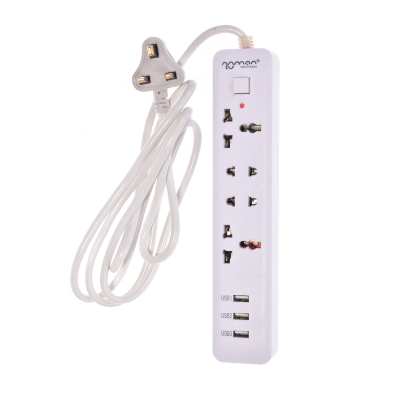 شارژر USB و چند راهی برقی رومن مدل CR-A