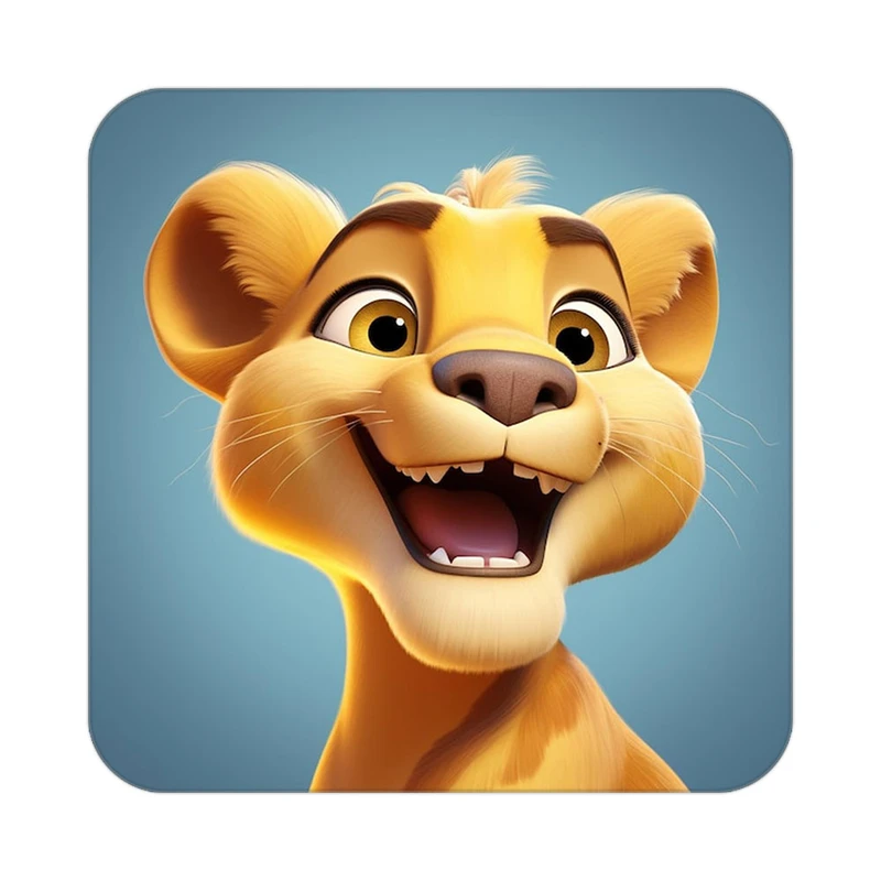 زیر لیوانی کاکتی طرح حیوانات کارتونی مدل mp28052