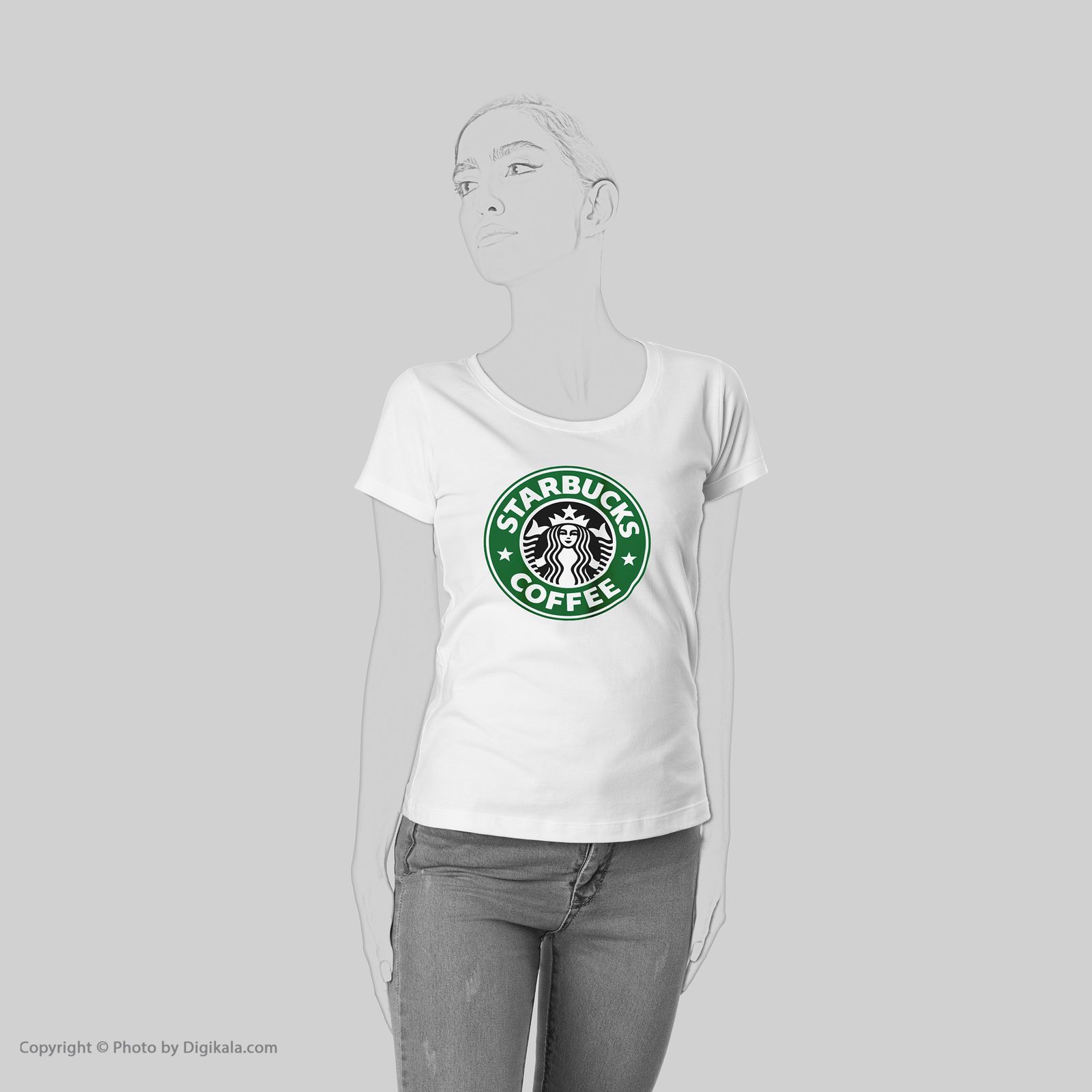 تی شرت به رسم طرح استارباکس کد 563 -  - 6