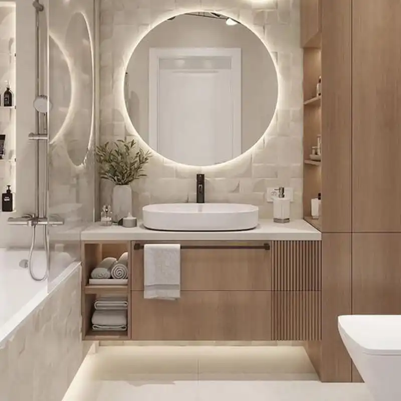 آینه سرویس بهداشتی تارا دکور مدل اقتصادی طرح بکلایت ساده کد 0141