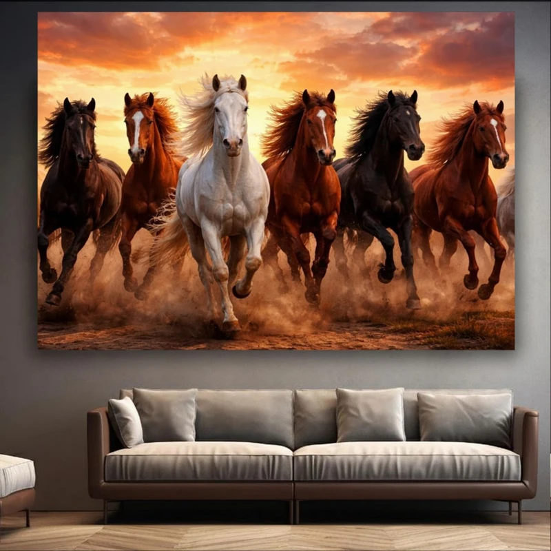 پوستر پارچه ای طرح مخمل  اسب مدل وحشی کد BK57839