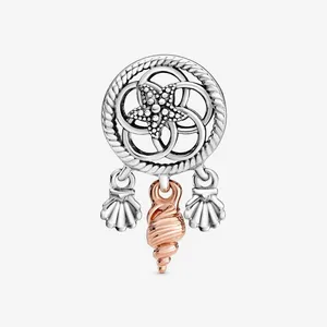 آویز گردنبند نقره زنانه پاندورا مدل Seashell Dreamcatcher