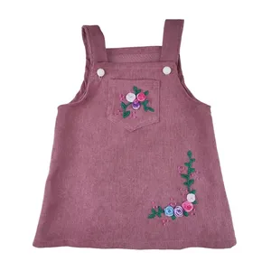 سارافون دخترانه مدل نیلوفری با گلدوزی برزیلی