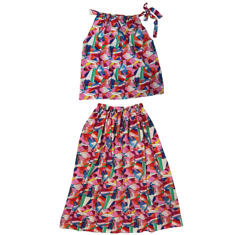 ست تاپ و دامن زنانه مدل triangle 