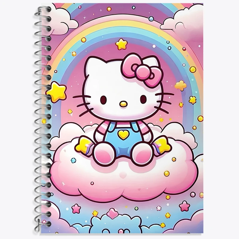 دفتر زبان 50 برگ خندالو مدل سه خط طرح هلو کیتی (Hello Kitty)  کد N4000