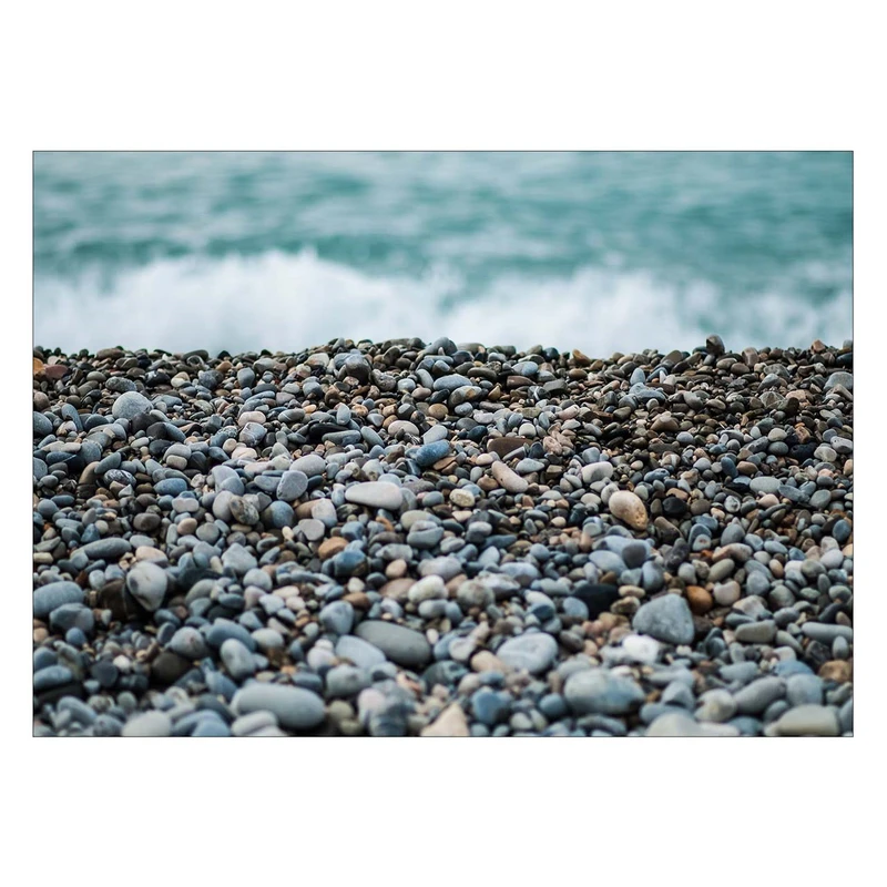 تابلو شاسی ونسونی طرح Gravels on Beach سایز 30x40 سانتی متر