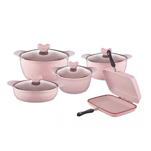 سرویس قابلمه 10 پارچه چدن گرانیت راسل ساخت ترکیه مدل اکوپن کد R-404