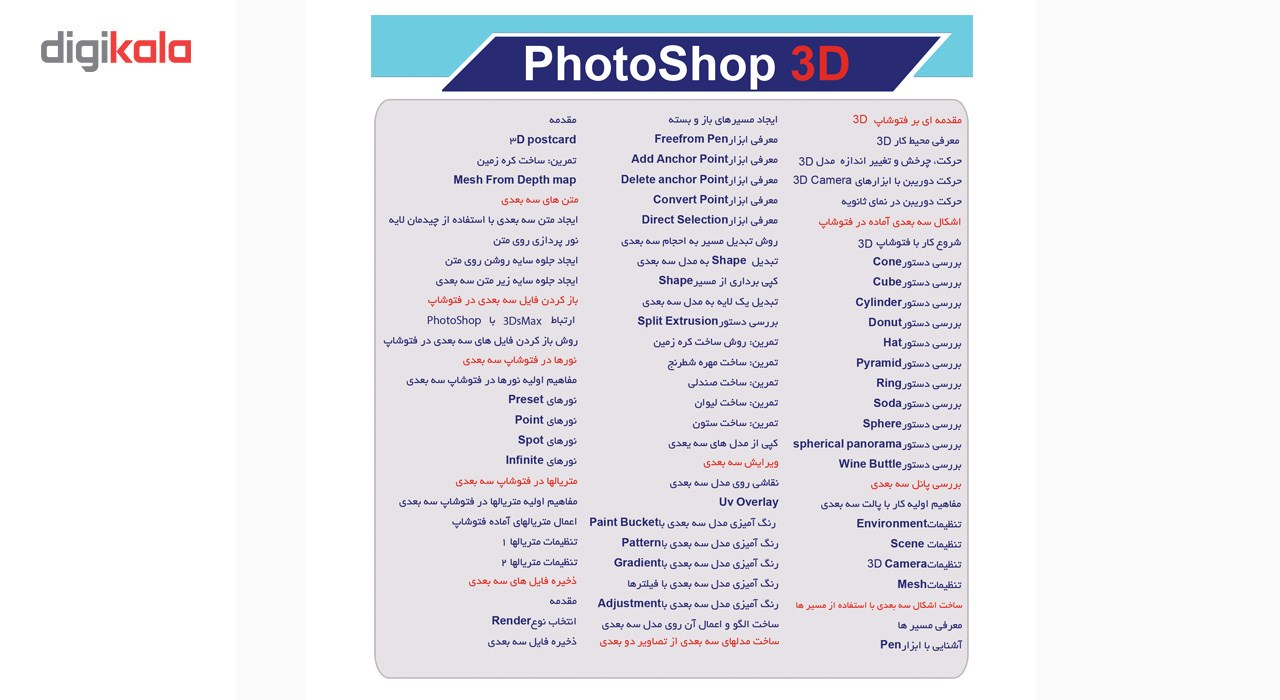 آموزش جامع فتوشاپ 3D
