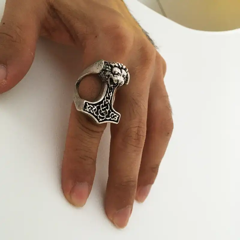 انگشتر مردانه طرح شیر کد a152