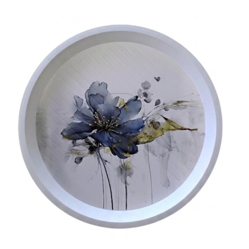 سینی بدون دسته طرح گل کد 110 سایز 32x32 سانتی متر