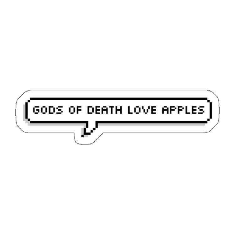 استیکر لپ تاپ مدل Love Apples Pixel Speech Bubble