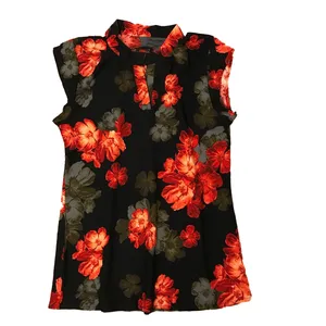 بلوز آستین کوتاه زنانه مدل گلدار 32