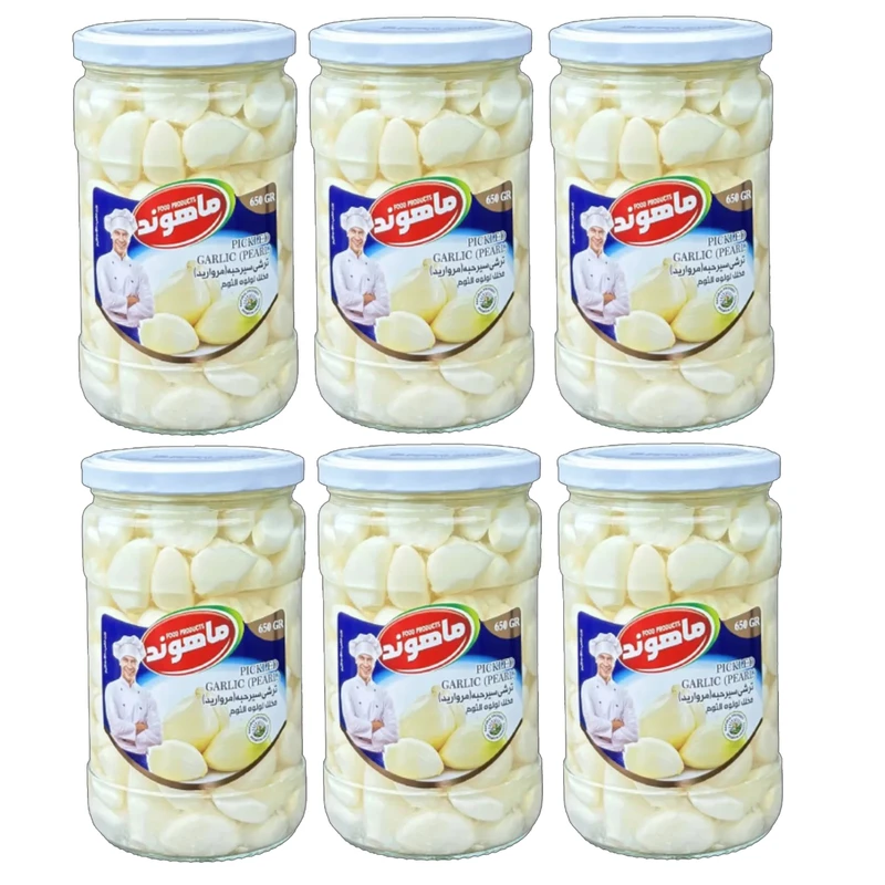 ترشی سیر صدفی ماهوند - 650 گرم مجموعه 6 عددی