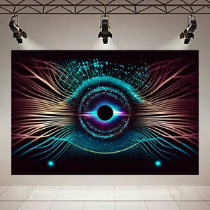 تابلو بوم طرح چشم مدل سیاه چاله کد AR303642