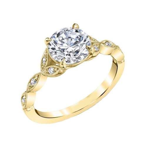 انگشتر طلا 18 عیار زنانه قیراط طرح تک سنگ کد GH5628