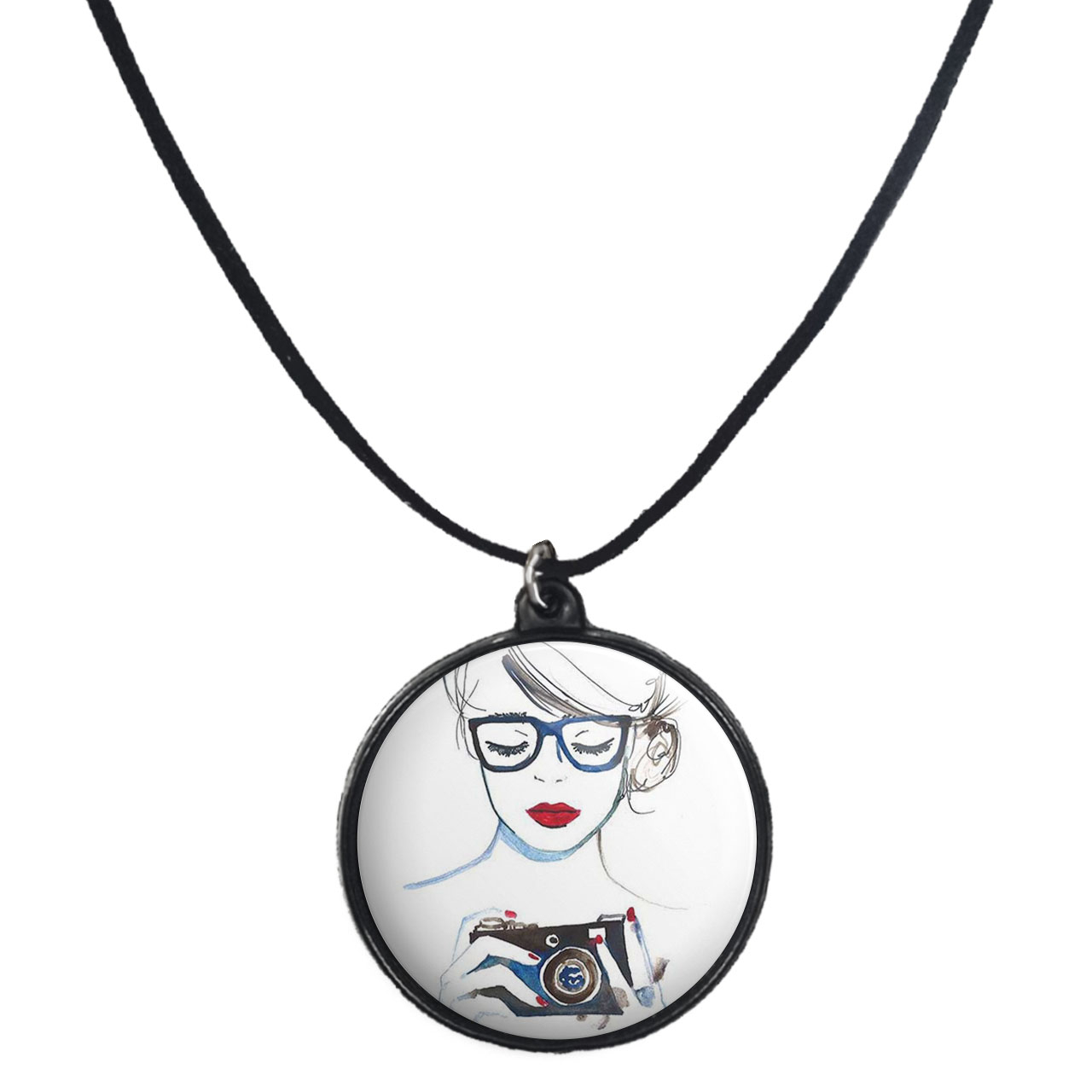 گردنبند پرمانه طرح عکاس کد pmb.5129 مدل دو طرفه