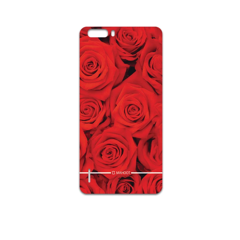 برچسب پوششی ماهوت مدل Red-Flower مناسب برای گوشی موبایل آنر 6 Plus