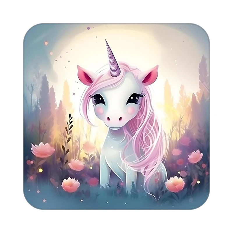 زیر لیوانی کاکتی طرح اسب تک شاخ و یونیکورن مدل mp30641