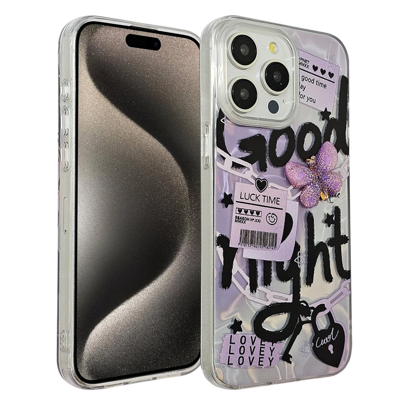 کاور یونیک کیس مدل butterfly کد 02 مناسب برای گوشی موبایل اپل Iphone 13promax
