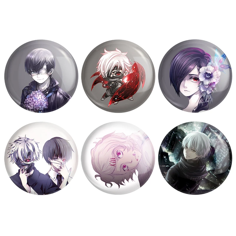 مگنت خندالو طرح انیمه توکیو غول مدل Tokyo Ghoul کد 493A مجموعه 6 عددی