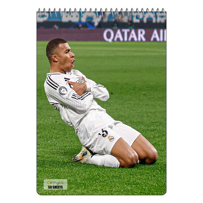 دفتر نقاشی 50 برگ سیمی کارنیکا طرح ام باپه Mbappe کد 83185