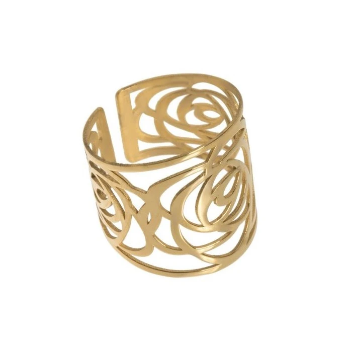 انگشتر طلا 18 عیار زنانه آراقیراتیس طرح گل کد Ara0649