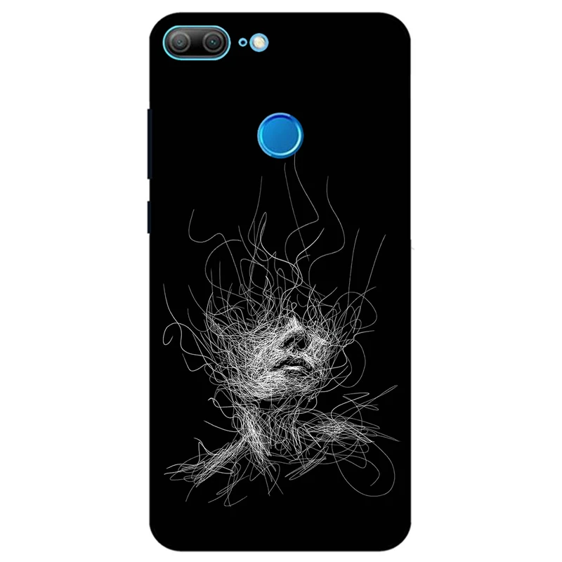  کاور مگافون طرح اسکچ صورت مدل 7423 مناسب برای گوشی موبایل آنر 9 Lite