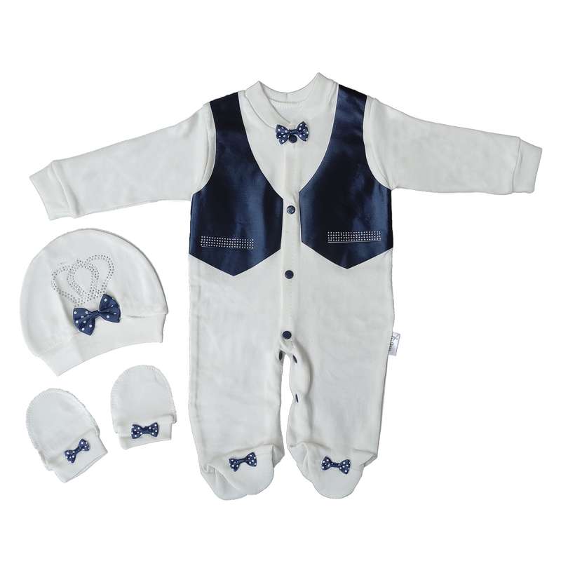 ست 3 تکه لباس نوزادی کد A0011