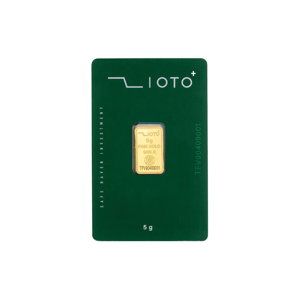 شمش طلا 999.9 عیار زیوتو مدل TFV-5